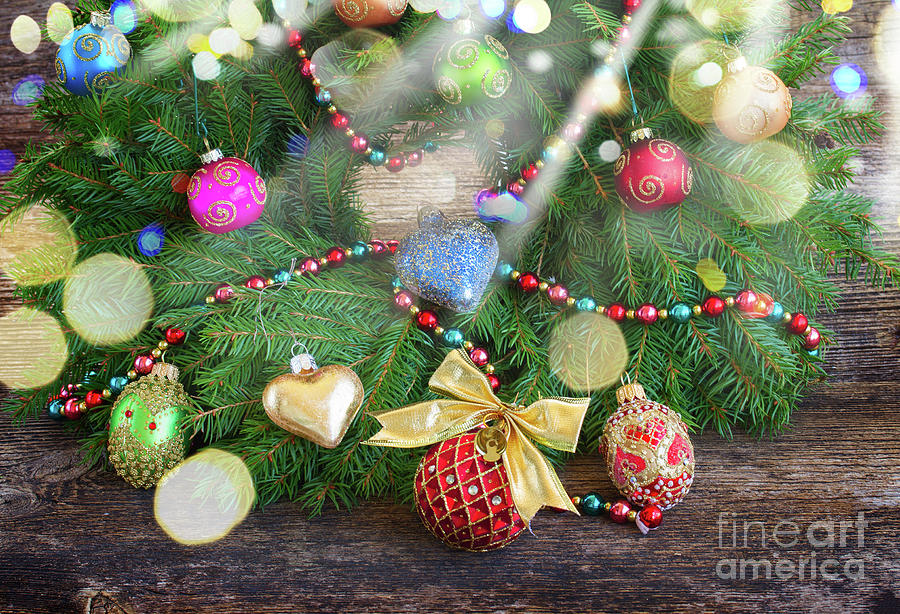 Christmas Wreath Photograph by Anastasy Yarmolovich