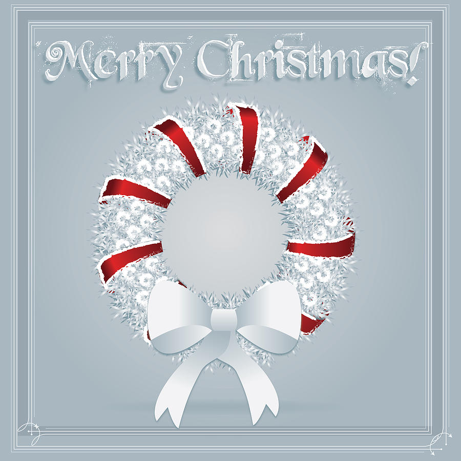 Christmas Wreath Design Digital Art by Serena King