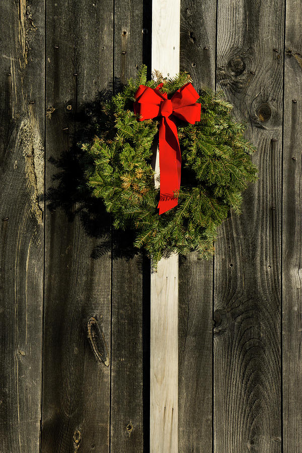 Christmas Wreath Photograph by Steve Gravano