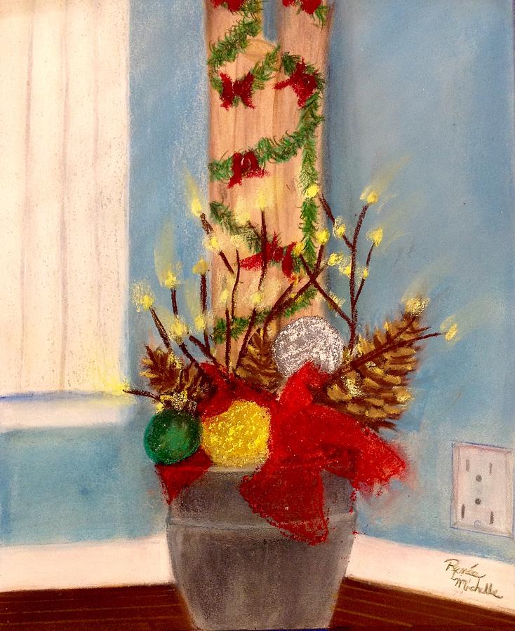 Christmassy Corner  Painting by Renee Michelle Wenker