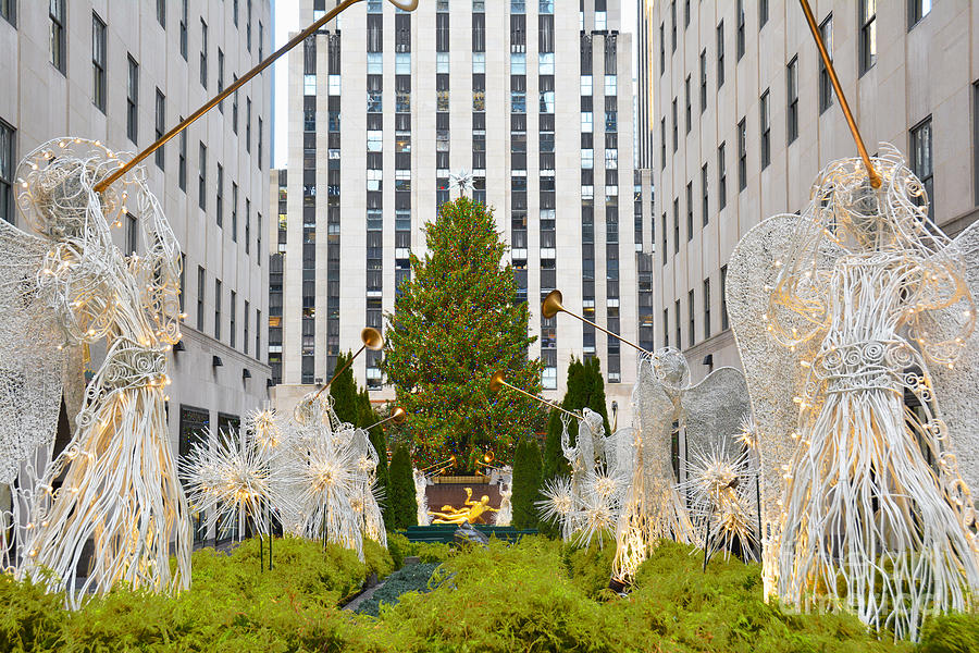 Christmas Tree Rockefeller Center Mall Photograph