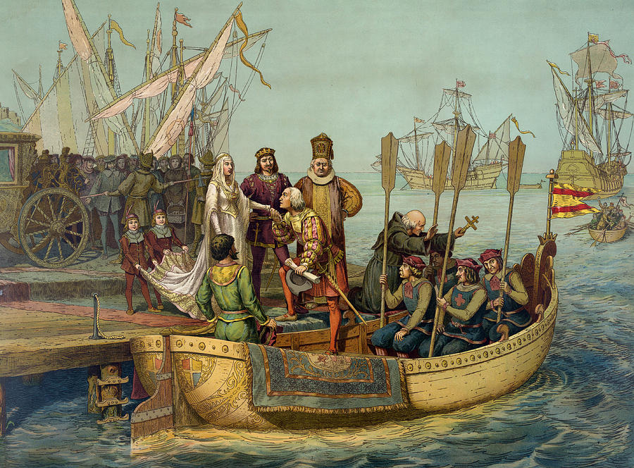 Christopher Columbus Taking Leave Painting by American School | Fine