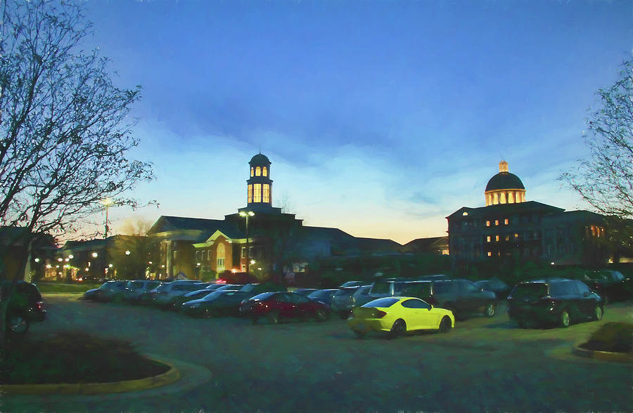 Christopher Newport University Parking Lot on a Sunday Night  Photograph by Ola Allen