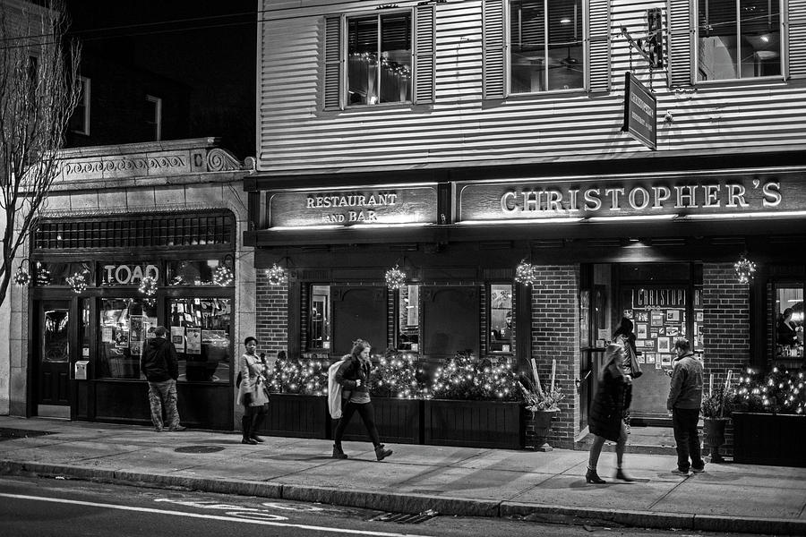 Christophers and the TOAD Cambridge MA Porter Square Black and White Photograph by Toby McGuire