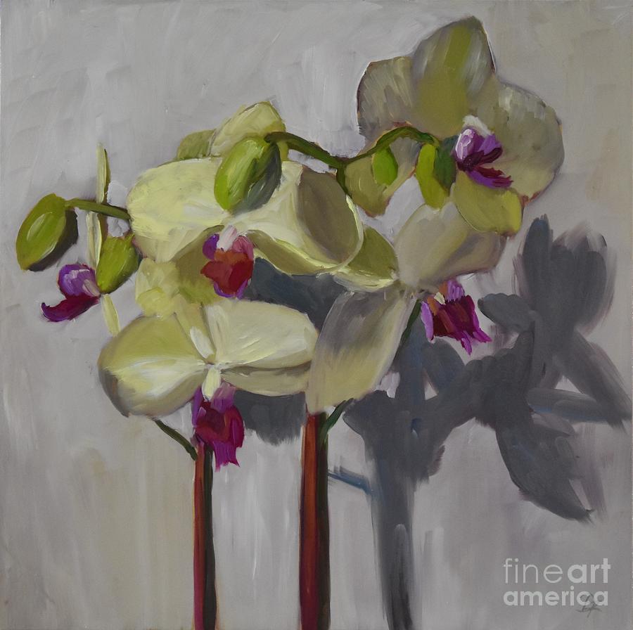 Chromatic Orchids Painting by Denise Ogier