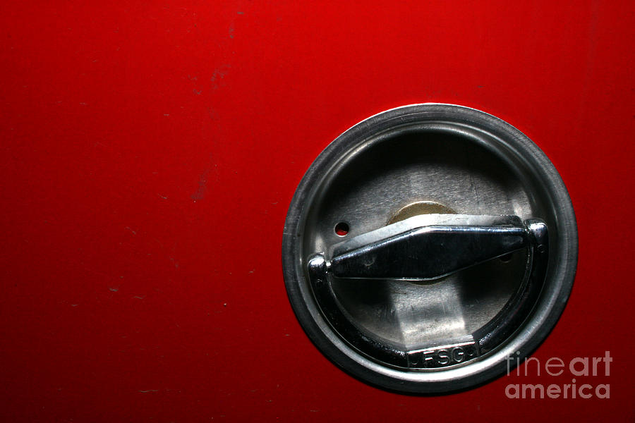 Chrome Circle in Red Abstract Art to Buy Photograph by Toby Davis