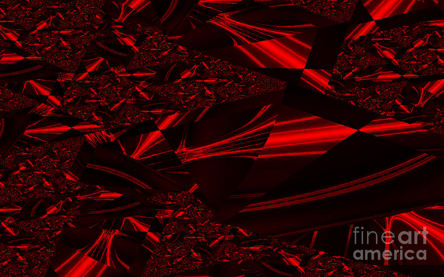 Chrome In Red Digital Art by Clayton Bruster