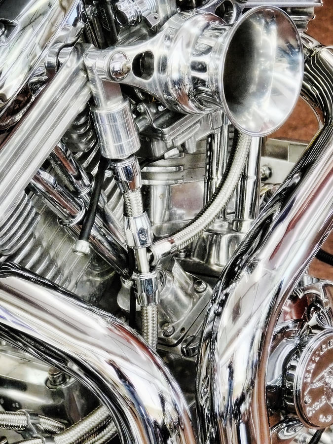 Chrome Motorcycle Engine  Photograph by Saija Lehtonen
