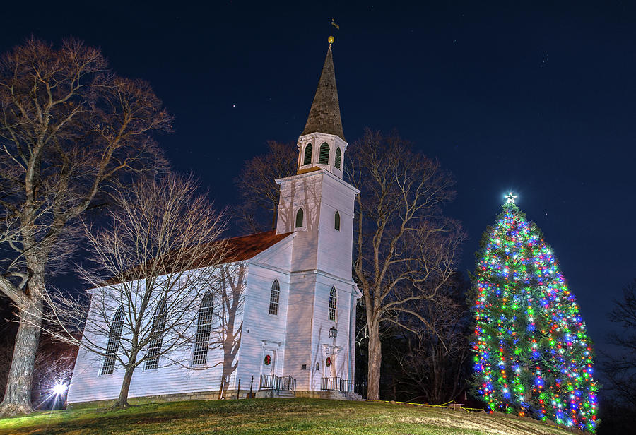 Christmas At The Old School Baptist Meetinghouse Photograph by Angelo Marcialis