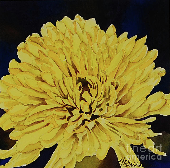 Flowers Still Life Painting - Chrysanthemum Close-up by Annette McGarrahan