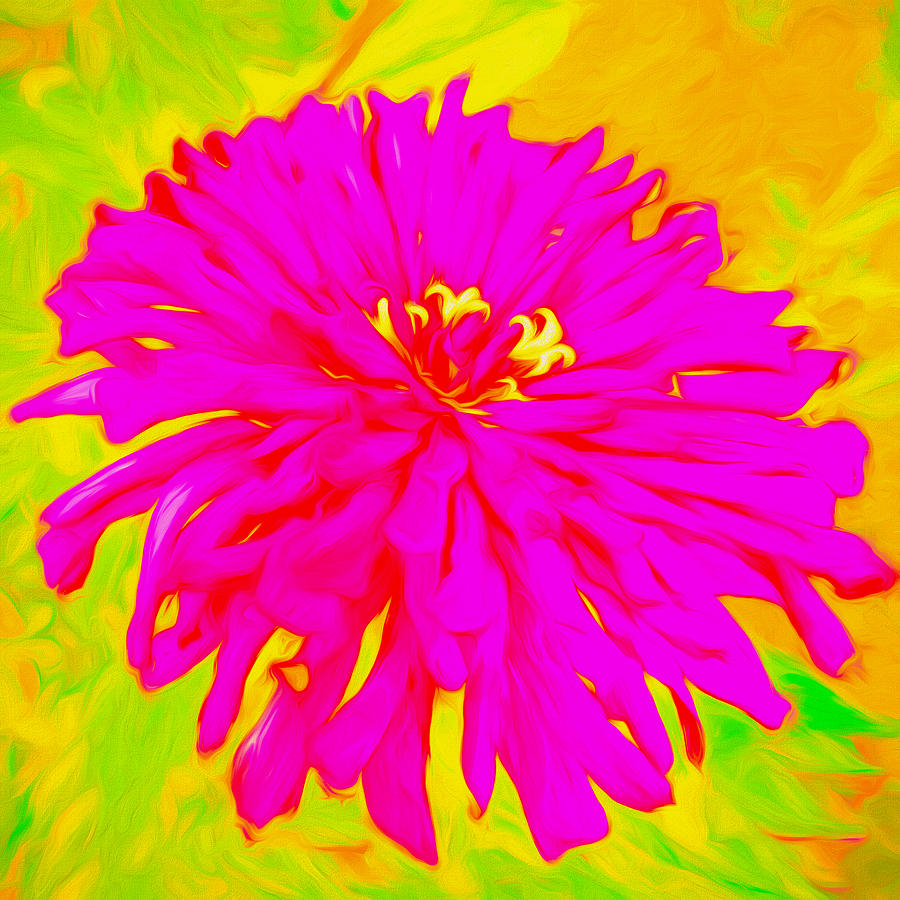 Chrysanthemum Mixed Media by Susan Lafleur