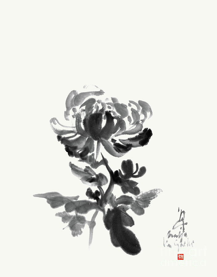  Chrysanthemum - Unpretentious Beauty Painting by Nadja Van Ghelue