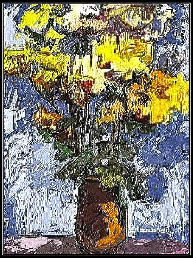 Still Life Digital Art - Chrysanthemums Ch1 by Pemaro