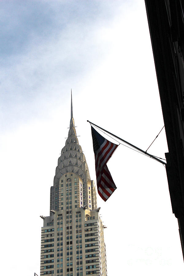 Chrysler Building and the American Flag Photograph by Victory Designs ...