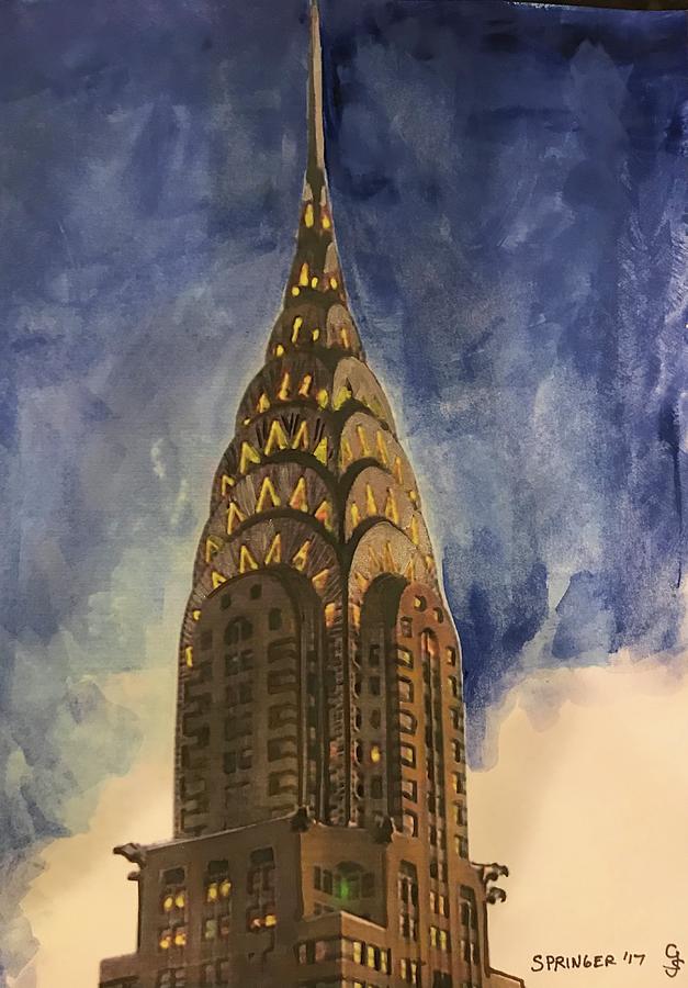 Chrysler building Painting by Gary Springer