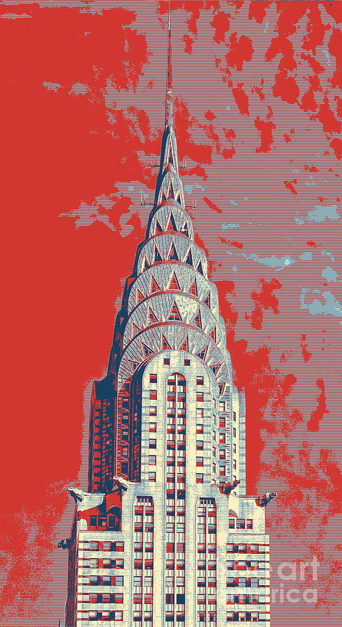 chrysler building Manhattan NYC Painting by Celestial Images