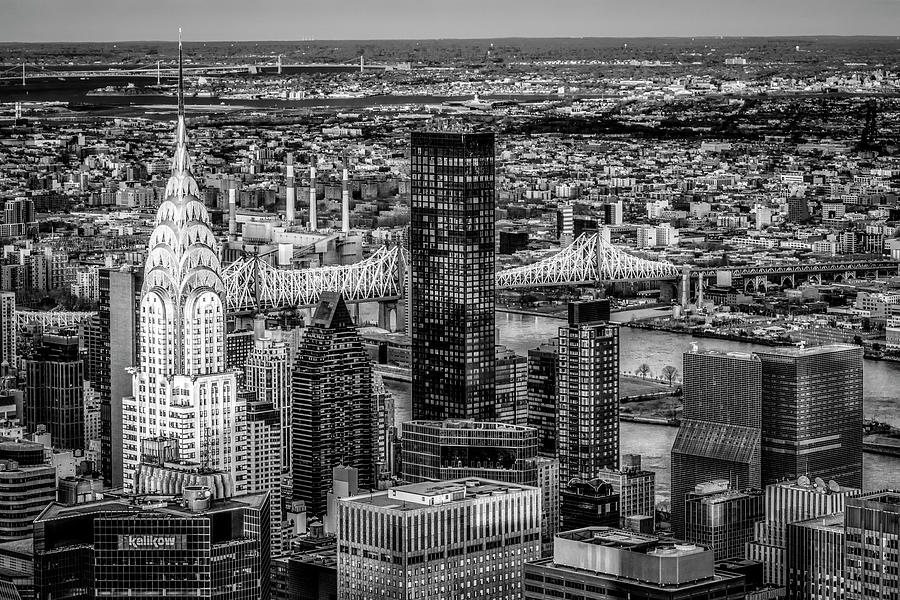 Chrysler Building NYC Sunset BW Photograph by Susan Candelario