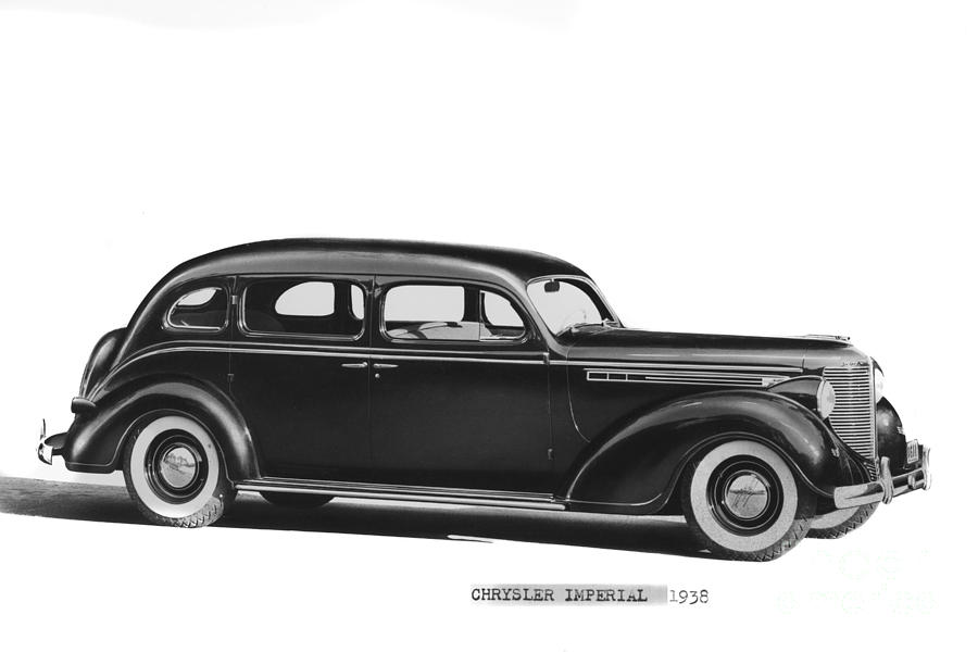 Car Photograph - Chrysler Imperial 1938 by Monterey County Historical Society