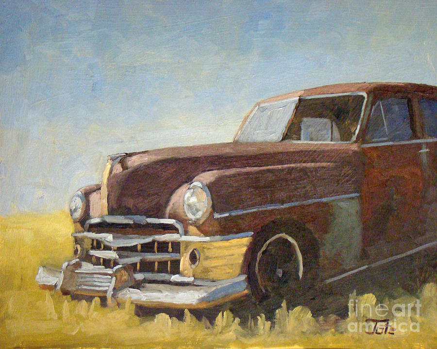 Old Cars Painting - Chrysler pre bailout days by Tate Hamilton