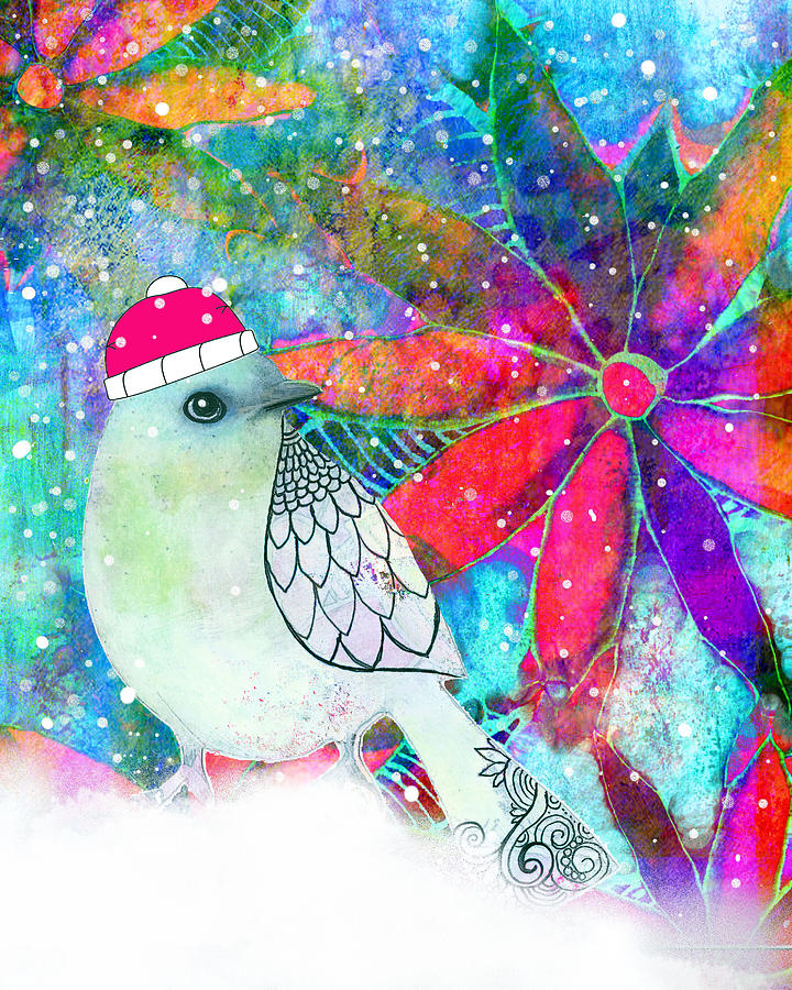 Flower Painting - Chrystal the Snow Bird by Robin Mead