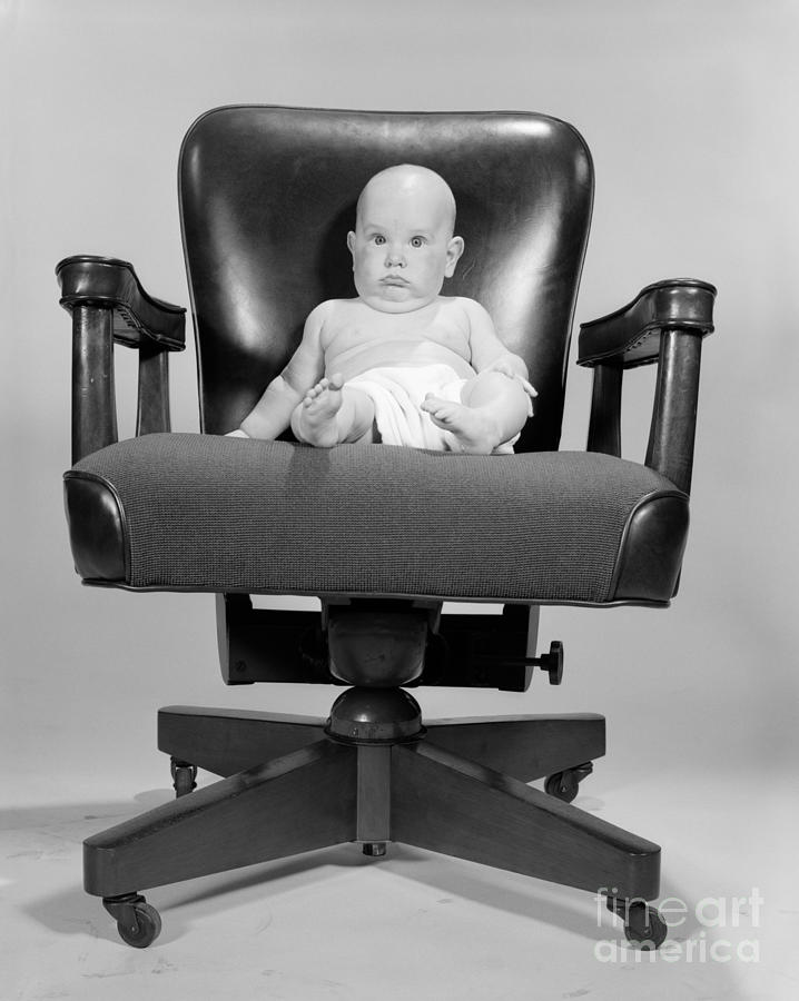 Chubby Baby In Office Chair, C. 1960s Photograph by H. Armstrong Roberts/ClassicStock