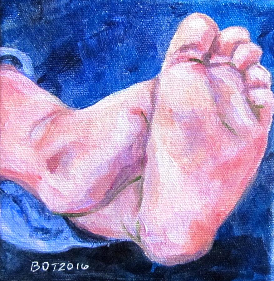 Chubby Toes Painting by Barbara OToole