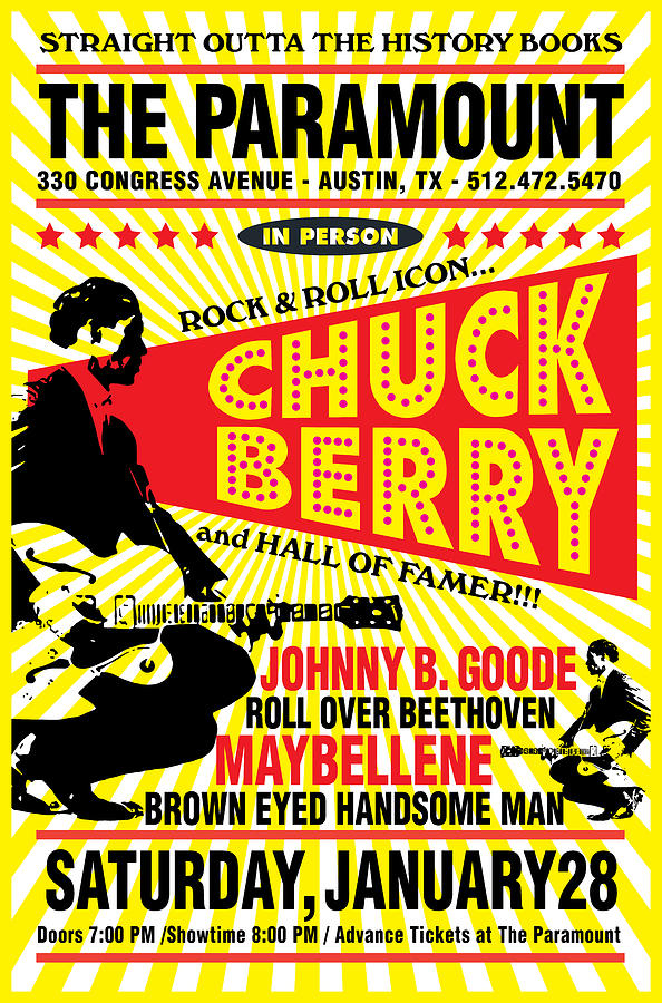 Chuck Berry Two Digital Art by Gary Grayson