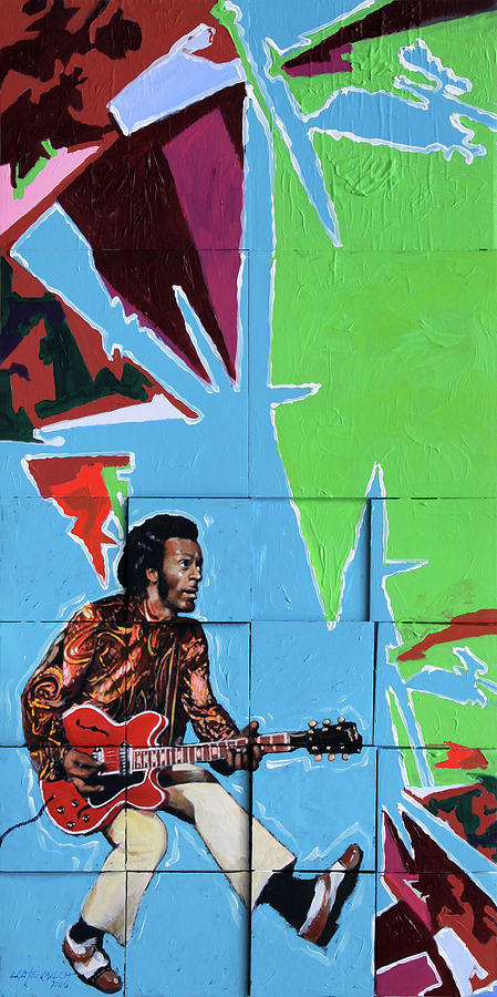 Chuck Berry Painting by John Lautermilch