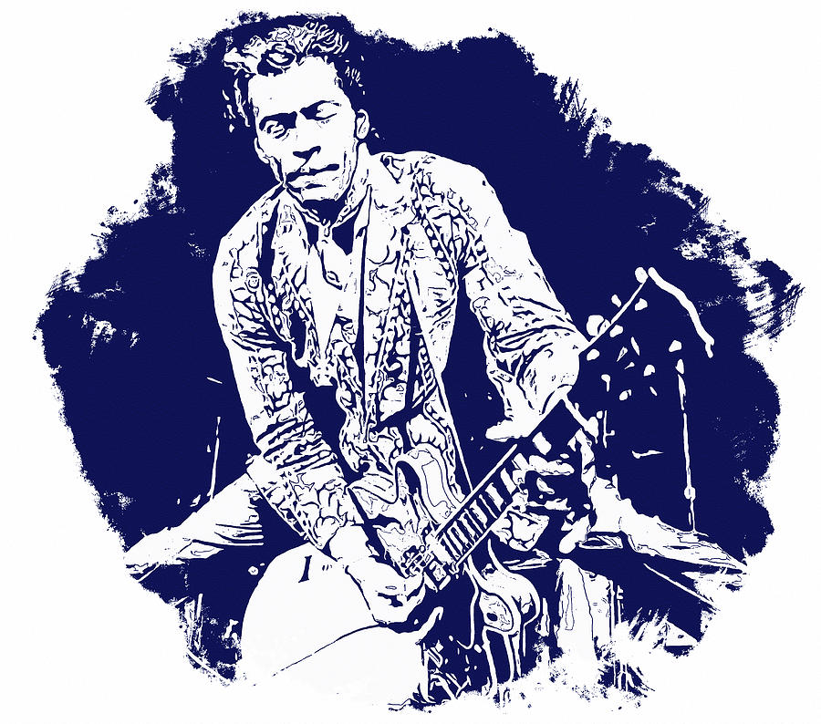 Chuck Berry Johnny B Goode Painting By Am Fineartprints