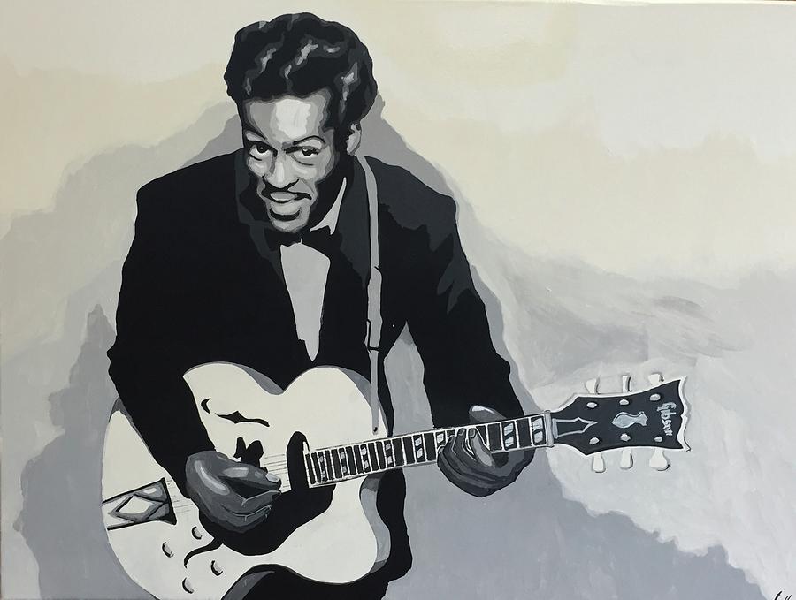 Chuck Berry Painting by Ken Jolly