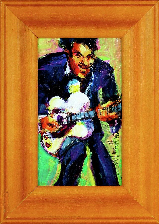 Chuck Berry Painting by Les Leffingwell