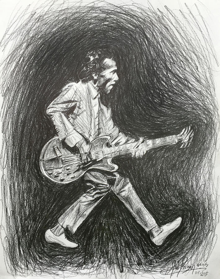 Chuck Berry Drawing by Michael Morgan