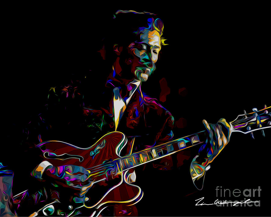 Chuck Berry Digital Art by Tim Wemple