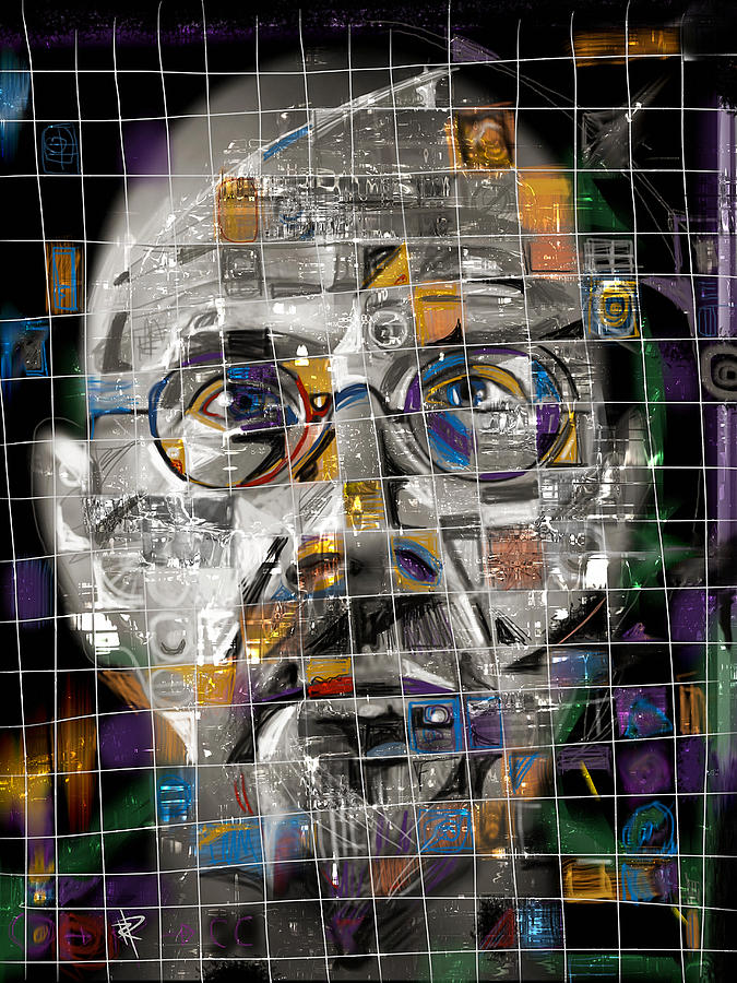 Abstract Mixed Media - Chuck Close by Russell Pierce