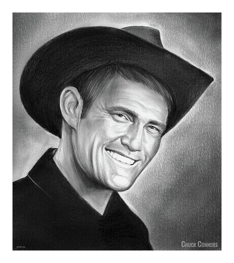 Hollywood Drawing - Chuck Connors by Greg Joens