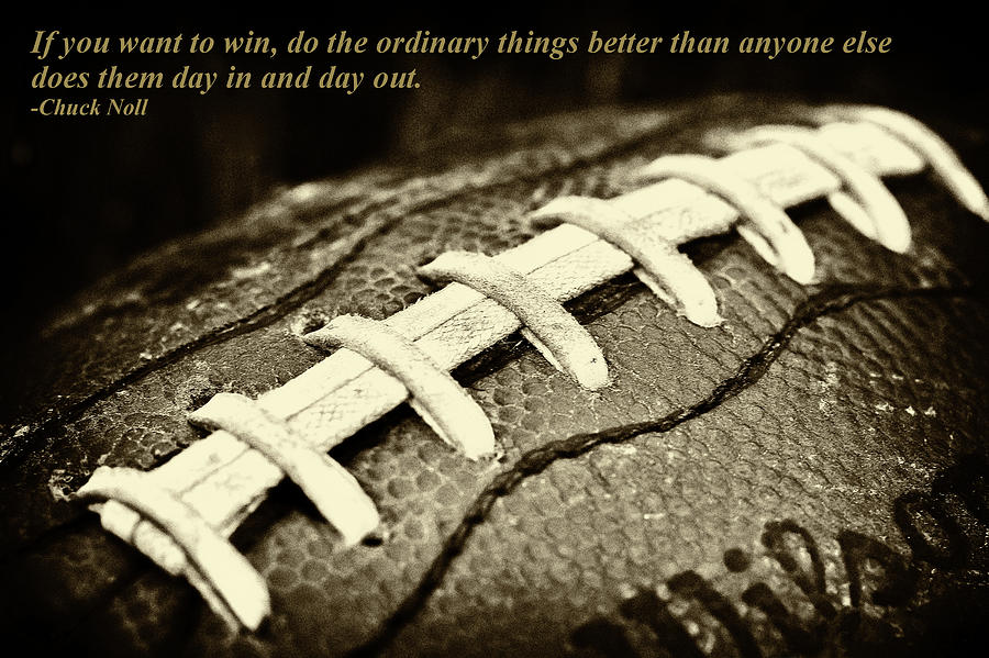 Chuck Noll - Pittsburgh Steelers Quote Photograph by David Patterson