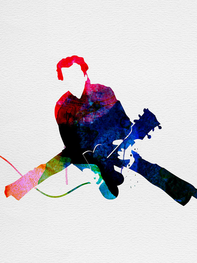 Chuck Berry Painting - Chuck Watercolor by Naxart Studio