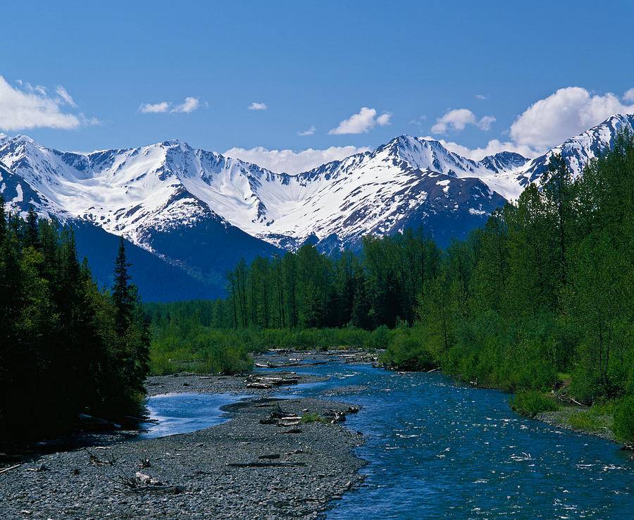 Nature Photograph - Chugach Mountains, Running Stream by Panoramic Images