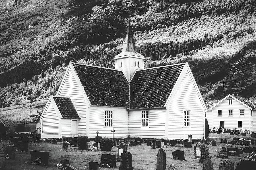 Church And Cemetery - Olden, Norway Photograph by Mountain Dreams