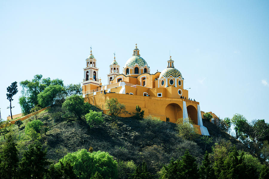 Church and The Great Pyramid of Cholula, Mexico Photograph by Tatiana Travelways
