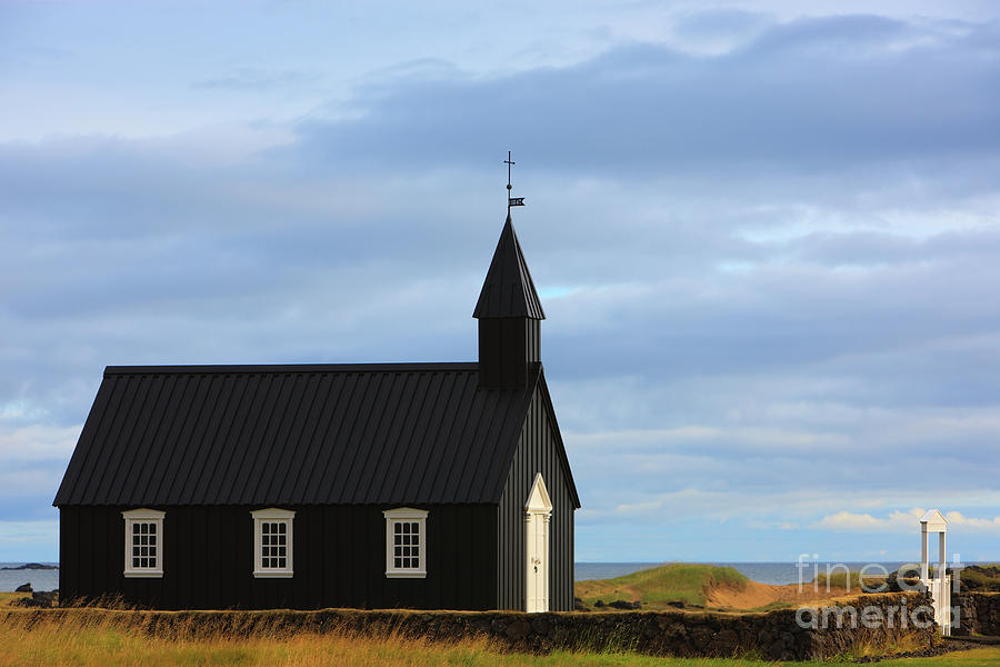 Church at Budir - Iceland Photograph by Henk Meijer Photography
