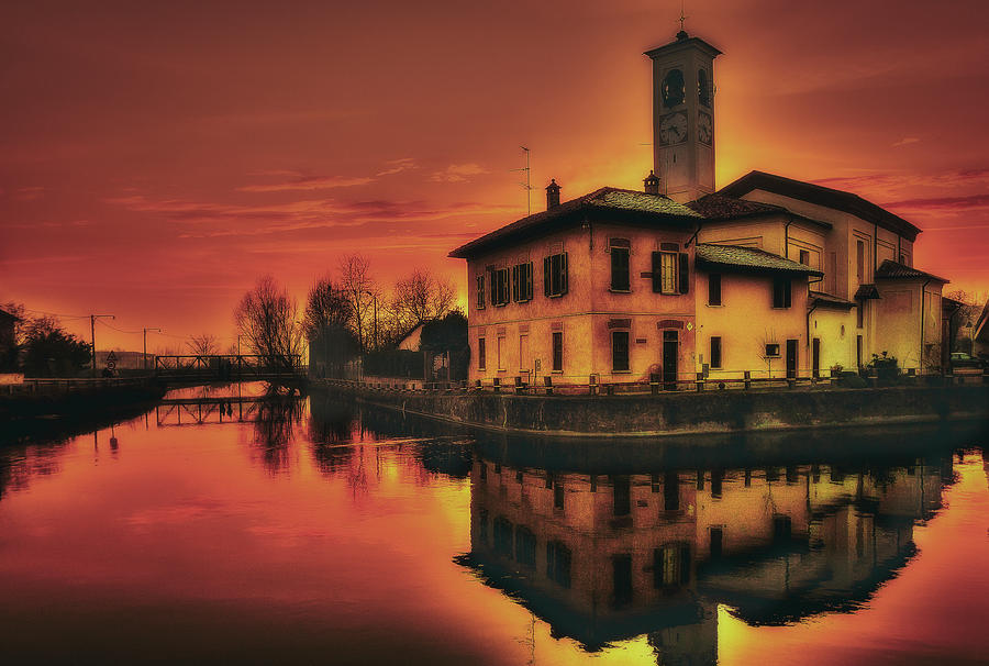Church at dusk Photograph by Roberto Pagani