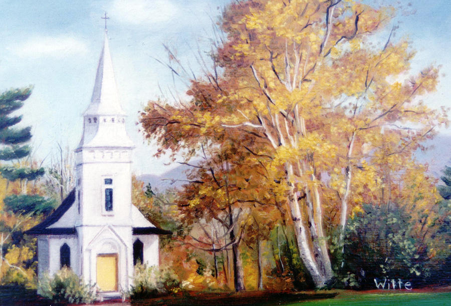 Church at Sugar Hill Painting by Marie Witte