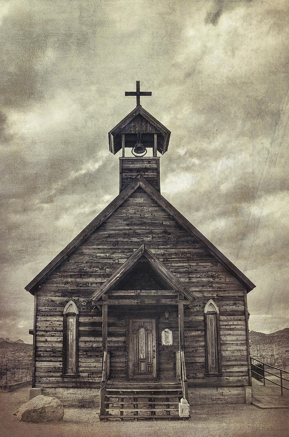 Vintage Photograph - Church at the Mount by Saija Lehtonen