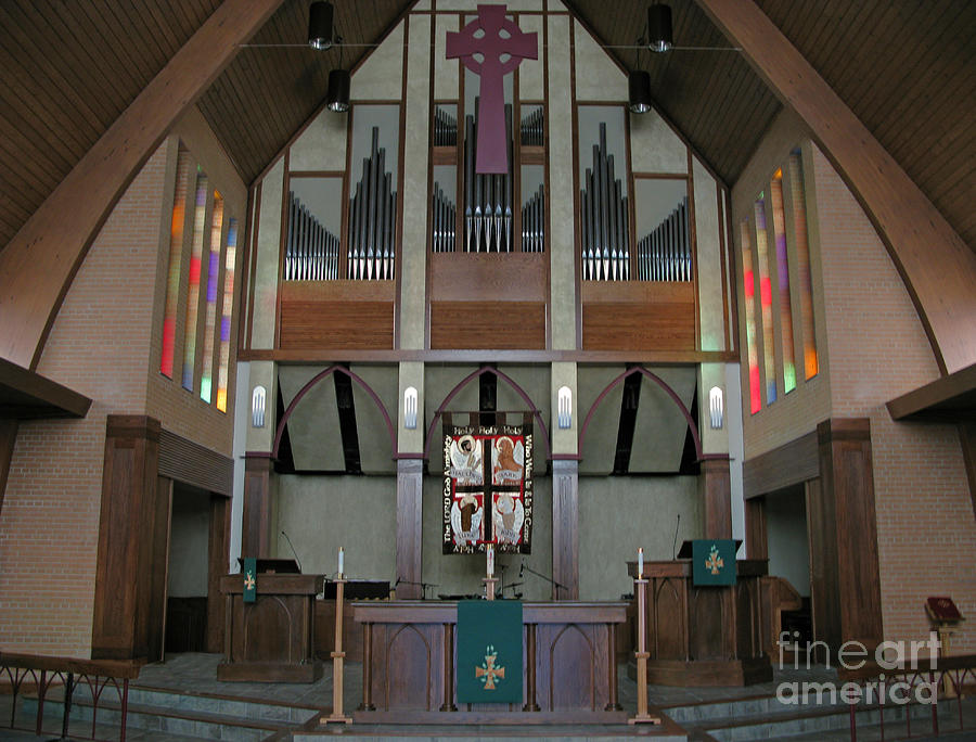 Architecture Photograph - Church Chancel by Ann Horn