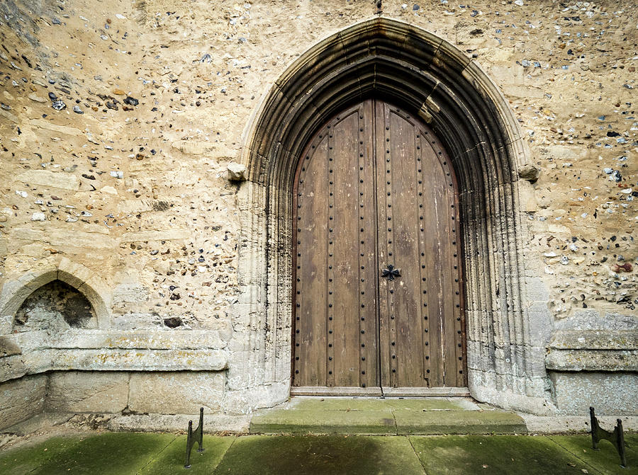 Church Door Photograph by Jean Noren