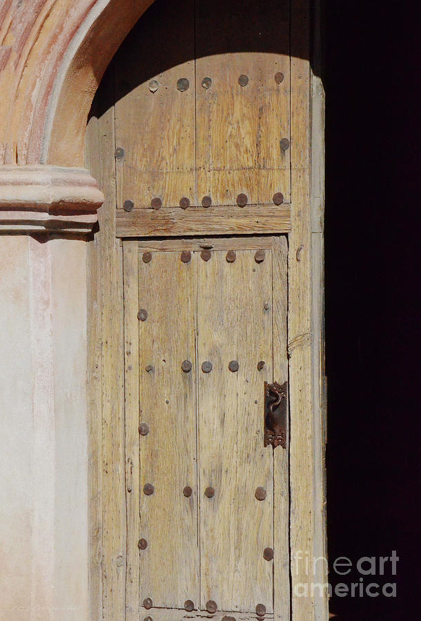 Church Door Mission San Xavier Del Bac Tucson Az Photograph By