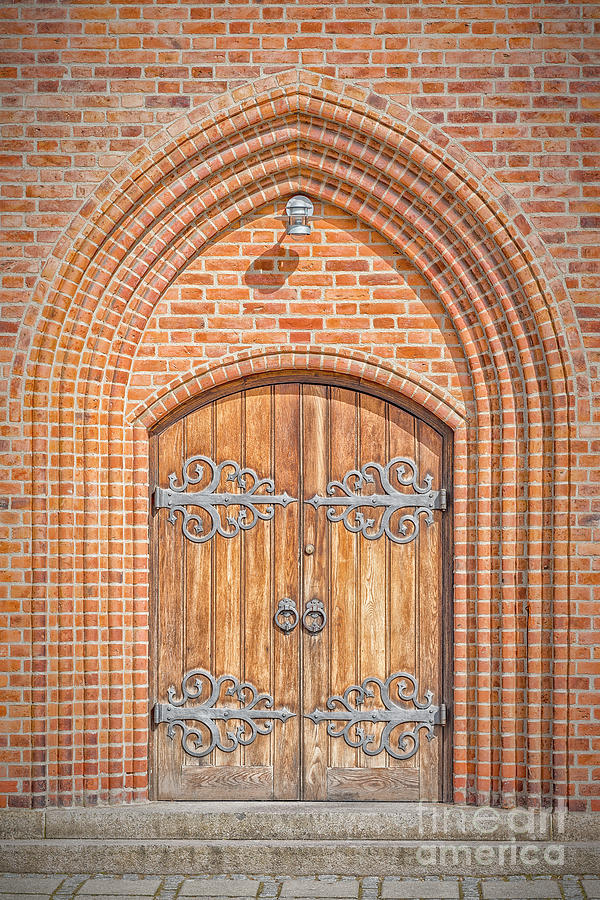 Church Doors in Helsingor Photograph by Antony McAulay