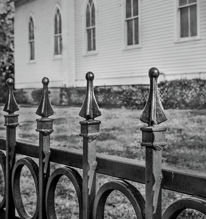 Church Fence Photograph by James Woody