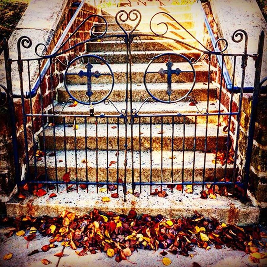 Fall Photograph - Church Gate by Sharon Halteman